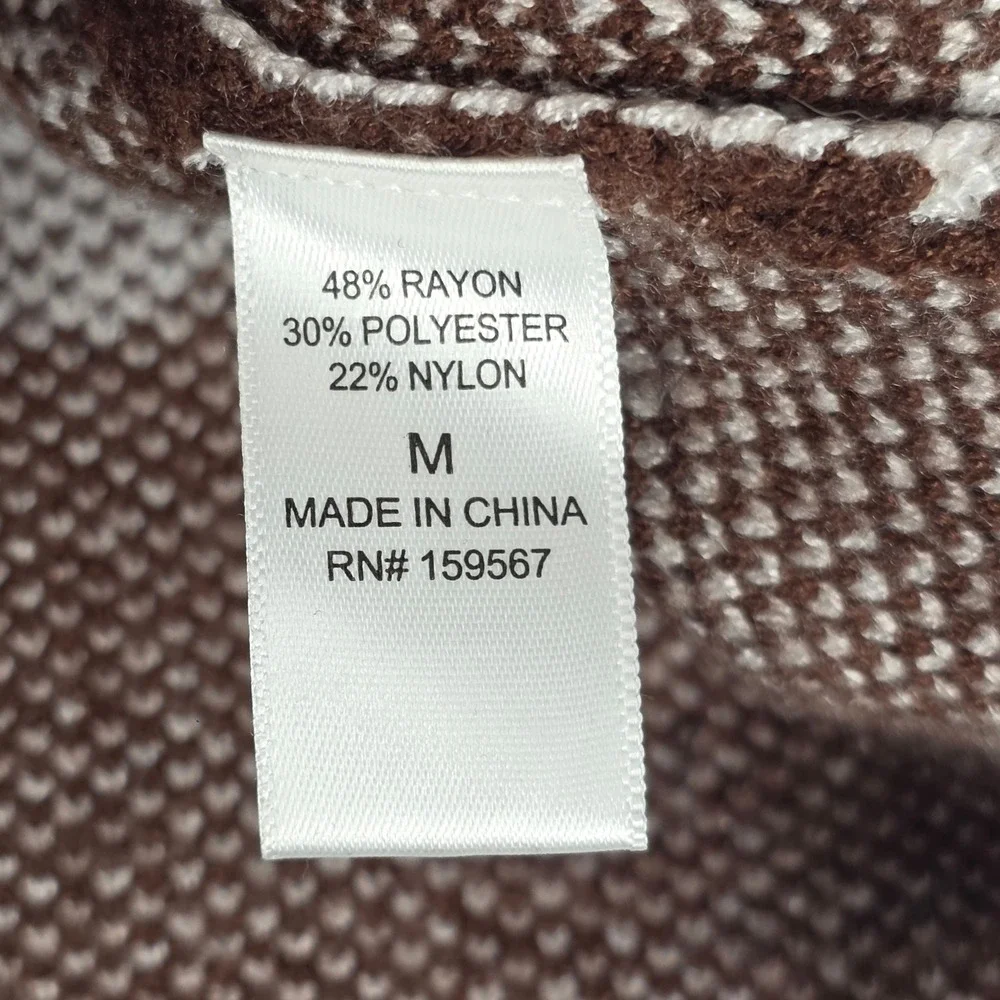Hazel Moon Girls Knit‎ Sweater Crop Vest M Brown Flower Kids Trendy Autumn Fall